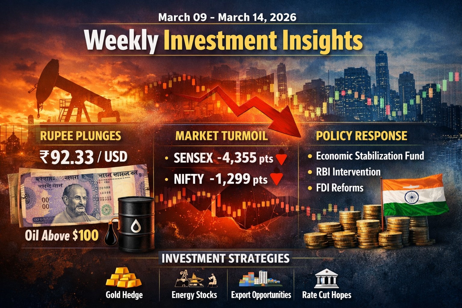 Market Volatility, Rupee Fall & Policy Boost: Weekly Investment Insights (March 2026)